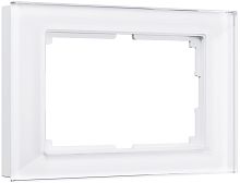 Рамка универсальная Werkel Favorit для 1-м. 2 мод. розетки стекло белый картинка